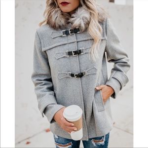 Vicki gray wool coat